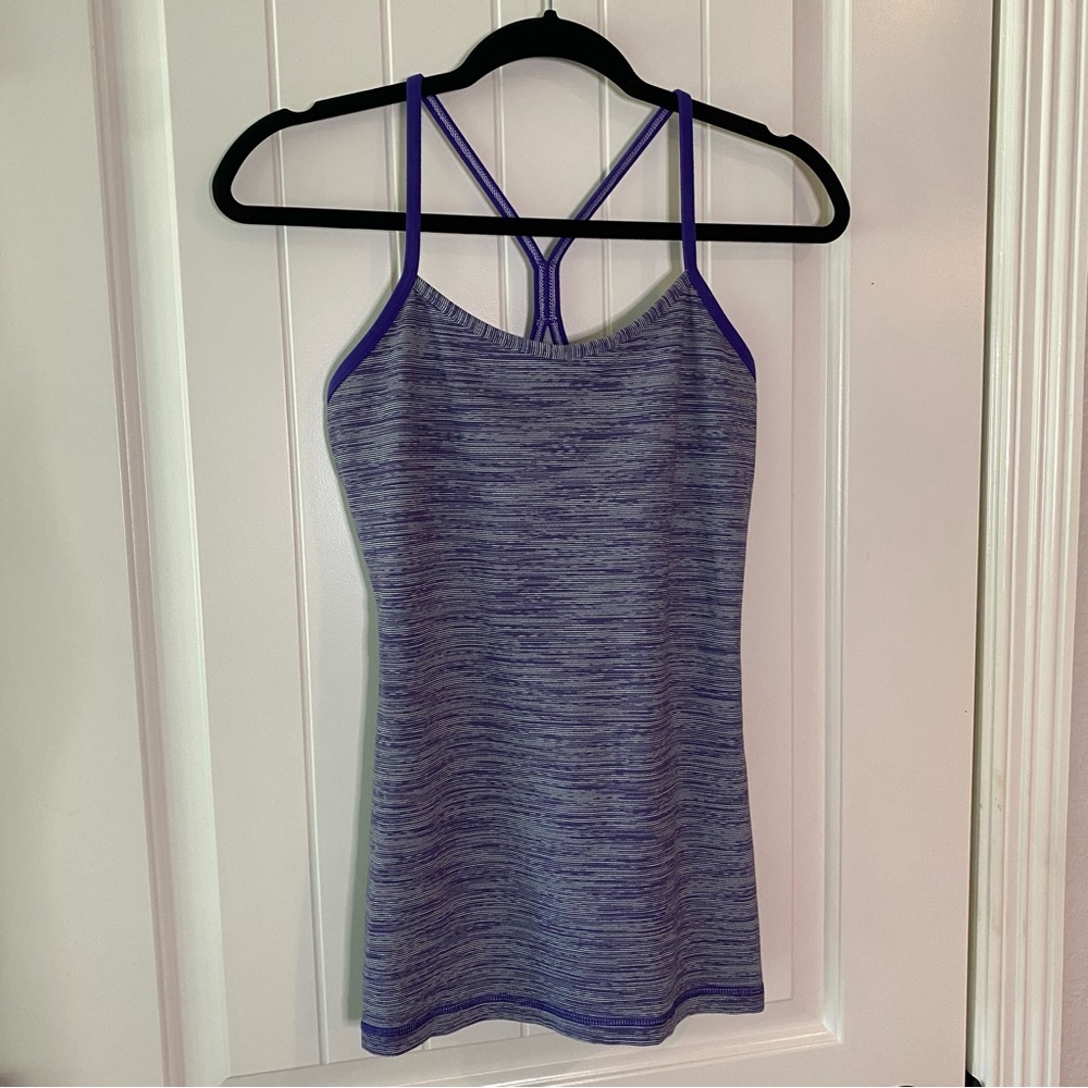 Lululemon Athletica womens purple workout top with built in bra
